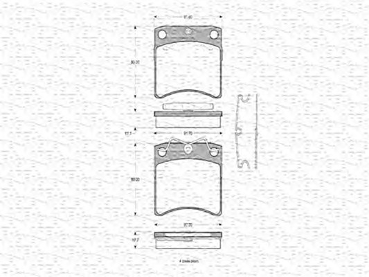 MAGNETI MARELLI Fékbetét, mind BPQ0315_MM