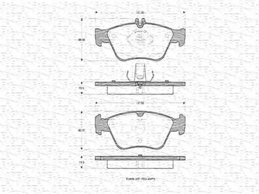 MAGNETI MARELLI Első fékbetét BPQ0398_MM