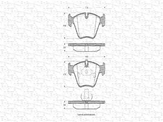 MAGNETI MARELLI Fékbetét, mind BPQ0411_MM