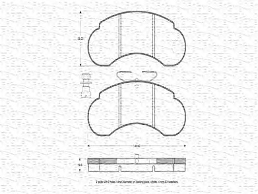 MAGNETI MARELLI Fékbetét, mind BPQ0562_MM