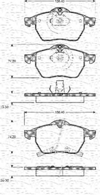 MAGNETI MARELLI Fékbetét, mind BPQ1032_MM