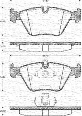 MAGNETI MARELLI Fékbetét, mind BPQ1115_MM