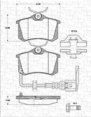 MAGNETI MARELLI Első fékbetét BPQ0257_MM