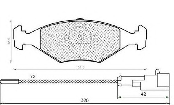 MAGNETI MARELLI Fékbetét, mind BPQ1023_MM