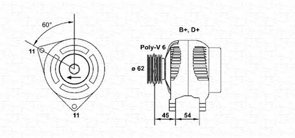 MAGNETI MARELLI Generátor 63321426_MM