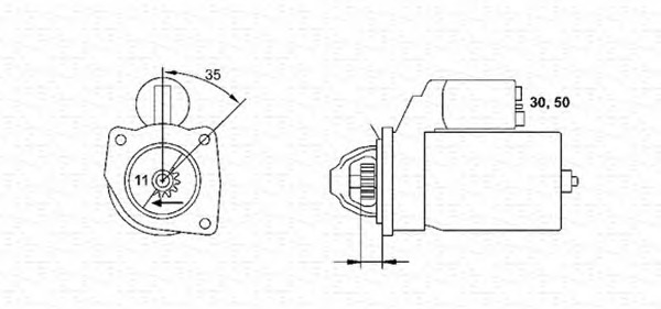 MAGNETI MARELLI Önindító, felújított MSR1070_MM