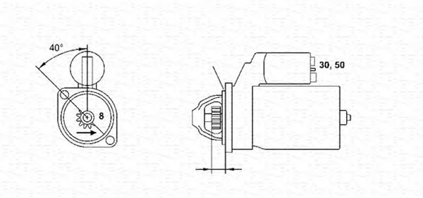 MAGNETI MARELLI Önindító, felújított MSR1143_MM