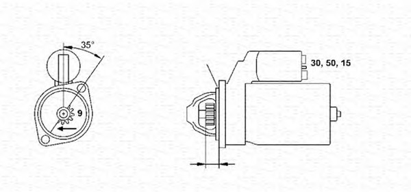 MAGNETI MARELLI Önindító, felújított MSR657_MM