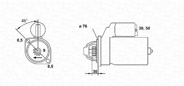 MAGNETI MARELLI Önindító, felújított MSR661_MM