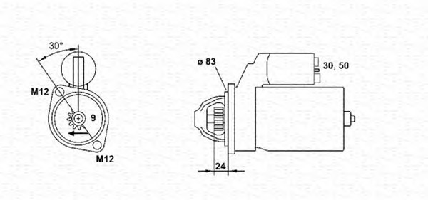 MAGNETI MARELLI Önindító, felújított MSR425_MM