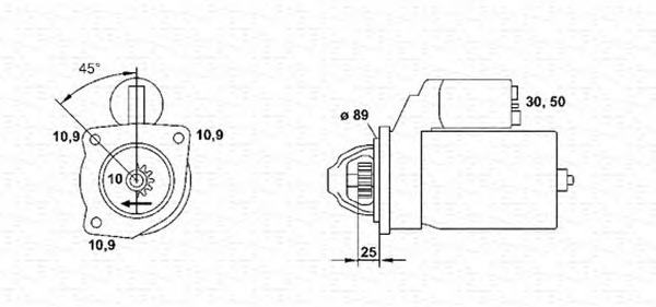 MAGNETI MARELLI MSR735_MM Önindító, felújított