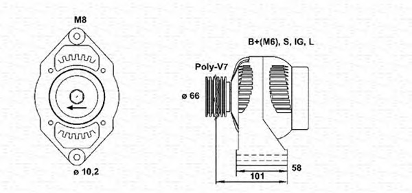 MAGNETI MARELLI Generátor, felújított MAR6042_MM