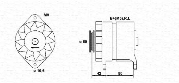 MAGNETI MARELLI Generátor, felújított MAR6059_MM