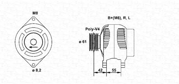 MAGNETI MARELLI Generátor, felújított MAR6088_MM