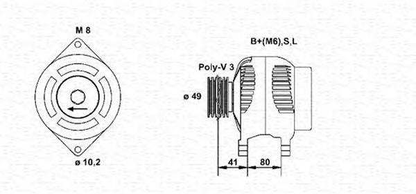 MAGNETI MARELLI Generátor, felújított MAR5667_MM