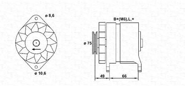 MAGNETI MARELLI Generátor, felújított MAR434_MM