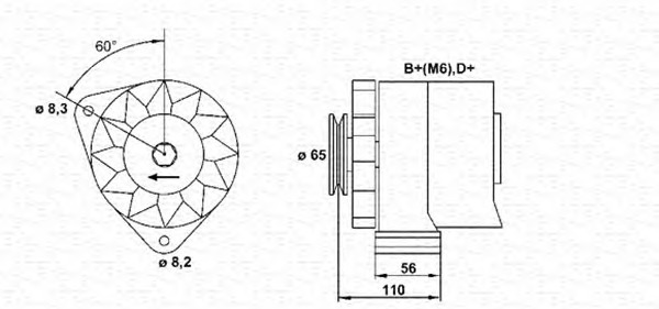 MAGNETI MARELLI Generátor, felújított MAR476_MM