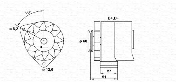 MAGNETI MARELLI Generátor, felújított MAR498_MM