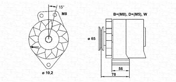 MAGNETI MARELLI Generátor, felújított MAR577_MM