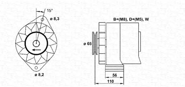 MAGNETI MARELLI Generátor, felújított MAR578_MM