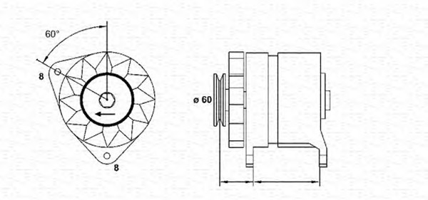 MAGNETI MARELLI Generátor, felújított MAR614_MM