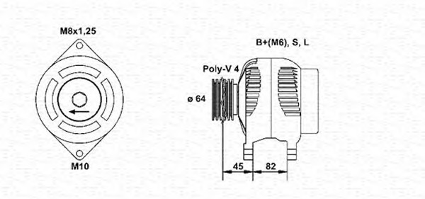 MAGNETI MARELLI Generátor, felújított MAR993_MM