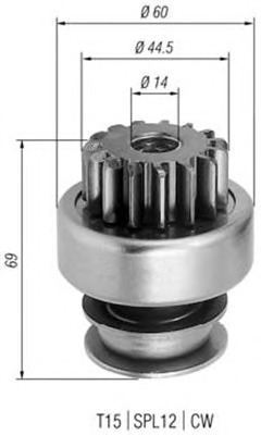 MAGNETI MARELLI Önindító fogaskerék AMB0246_MM