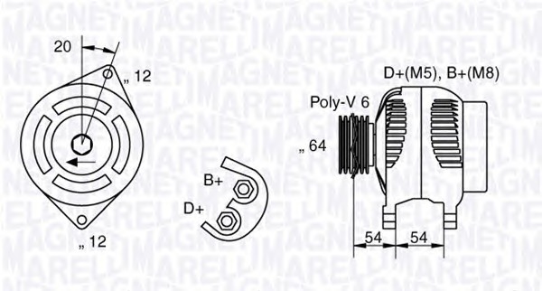 MAGNETI MARELLI Generátor MAN1151_MM