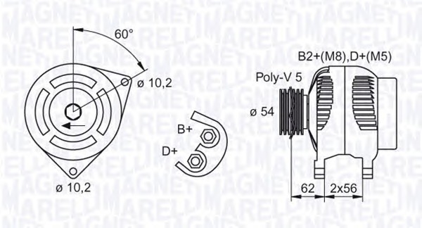 MAGNETI MARELLI Generátor MAN2036_MM