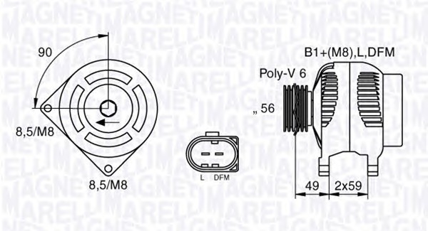 MAGNETI MARELLI Generátor MAN2037_MM