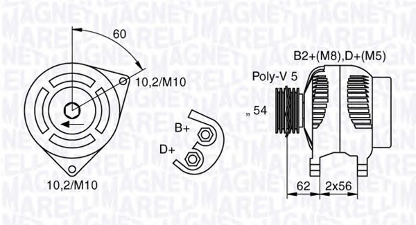 MAGNETI MARELLI Generátor MAN2043_MM