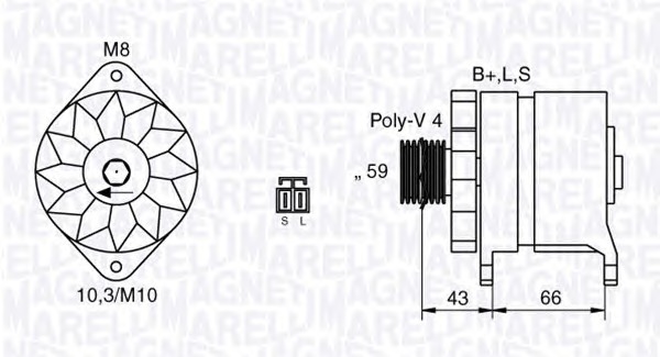 MAGNETI MARELLI Generátor MAN2610_MM