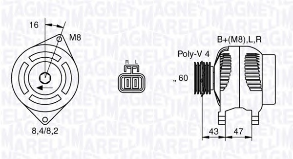 MAGNETI MARELLI Generátor MAN2613_MM