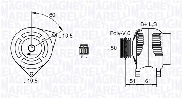 MAGNETI MARELLI Generátor MAN2616_MM