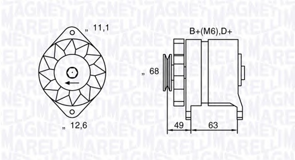 MAGNETI MARELLI Generátor 63321041_MM