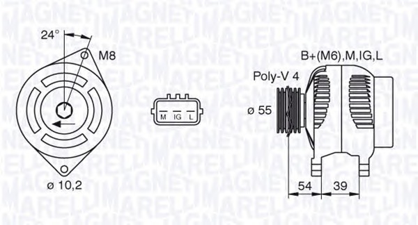 MAGNETI MARELLI Generátor MAN7440_MM