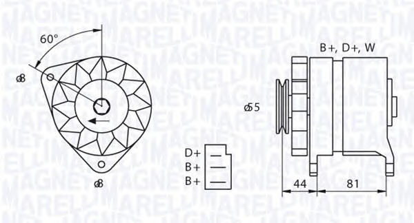 MAGNETI MARELLI Generátor MAN766_MM