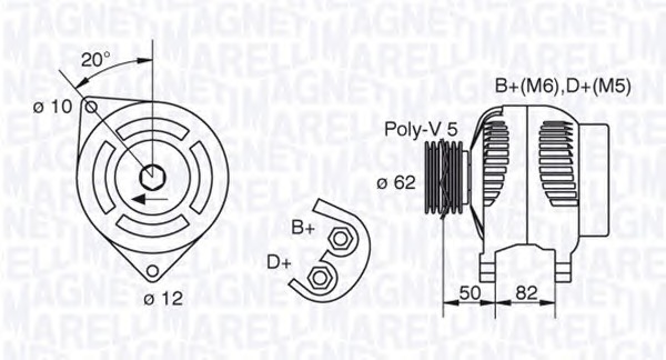 MAGNETI MARELLI Generátor 63321617_MM