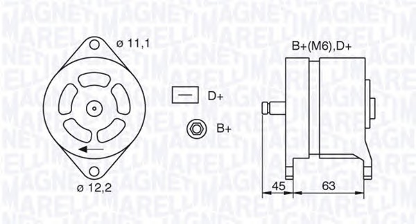 MAGNETI MARELLI Generátor MAN873_MM