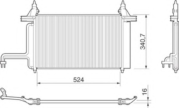 MAGNETI MARELLI Klímahűtő BC153_MM