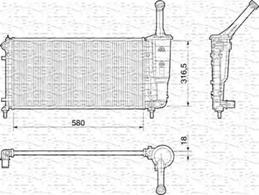 MAGNETI MARELLI Vízhűtő BM010_MM