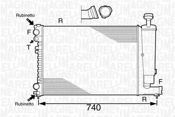 MAGNETI MARELLI Vízhűtő BM1025_MM