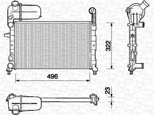 MAGNETI MARELLI Vízhűtő BM105_MM