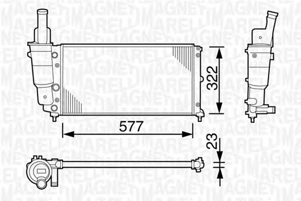 MAGNETI MARELLI Vízhűtő BMQ114_MM