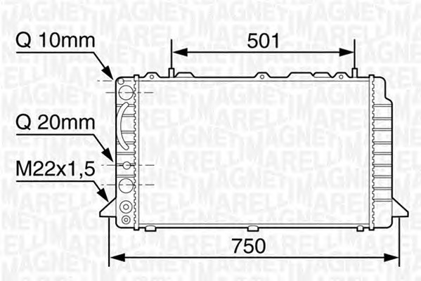 MAGNETI MARELLI Vízhűtő BM1176_MM