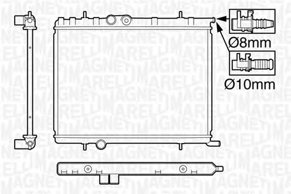 MAGNETI MARELLI Vízhűtő BM1196_MM