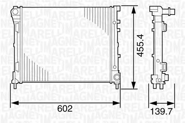 MAGNETI MARELLI Vízhűtő BM1208_MM