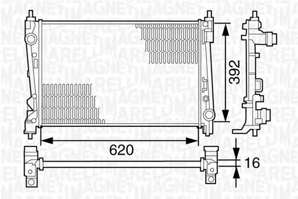 MAGNETI MARELLI Vízhűtő BM1249_MM