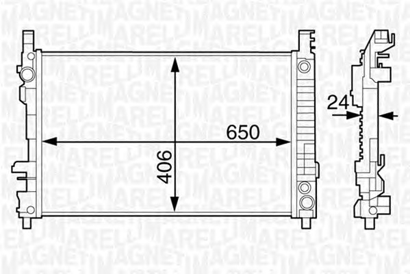 MAGNETI MARELLI Vízhűtő BM1263_MM