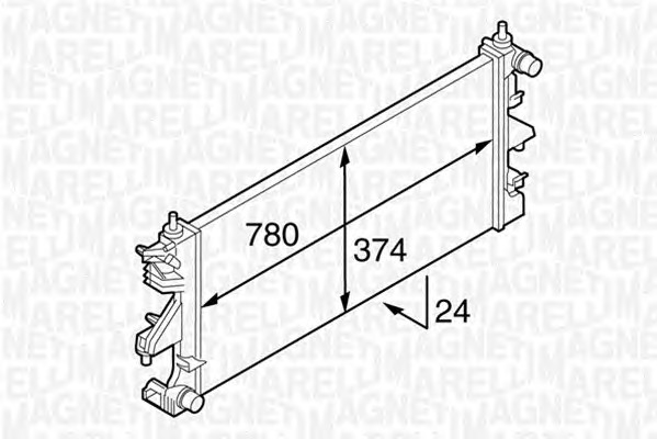 MAGNETI MARELLI Vízhűtő BM1271_MM